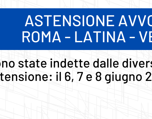Astensione penalisti roma velletri latina giugno 2023