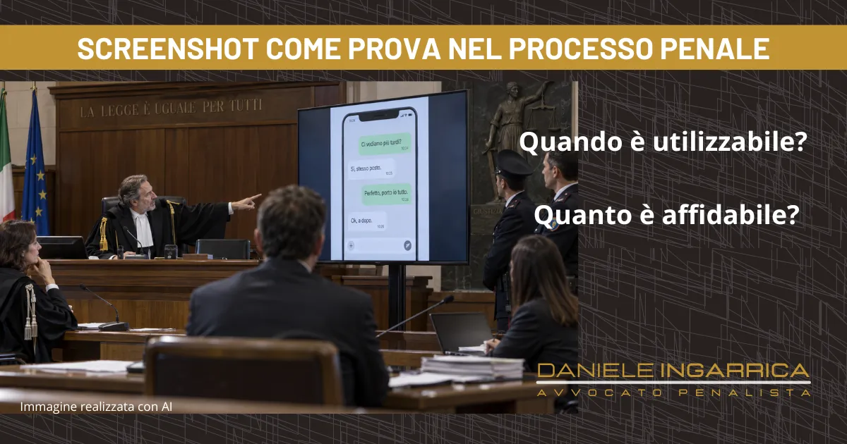 screenshot prova processo penale corrispondenza whatsapp sms contenuti digitali processo penale